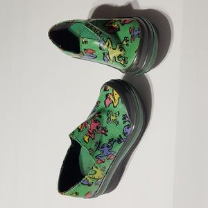 Dansko Vesta frog print rain shoe clog, sz 26/9.5.